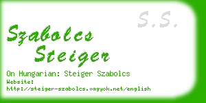 szabolcs steiger business card